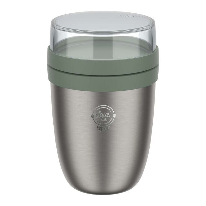 Mitarbeitergeschenk Lunchpot Mepal Ellipse 2.0 – grün – mit 48h Express-Logodruck 700ml Isolierbehälter für die Firmenkantine