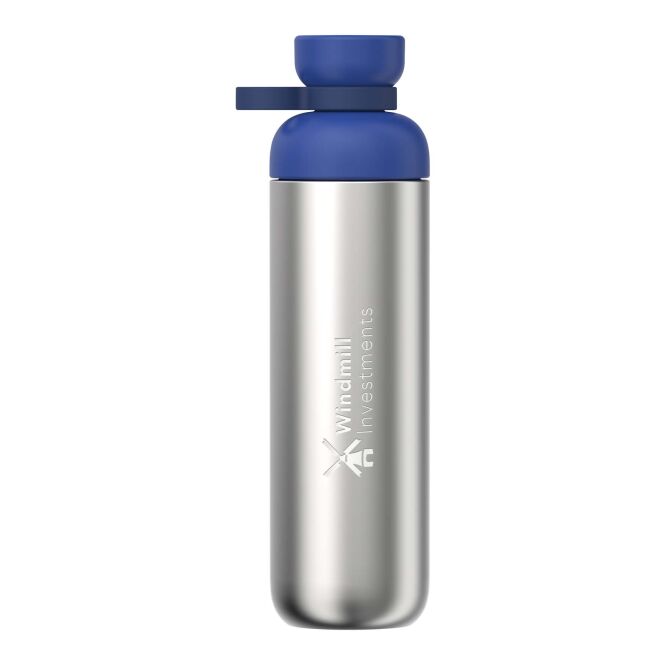 Firmengeschenk Trinkflasche Mepal Vita – vivid blue – mit 48h Express-Logodruck 900ml Edelstahl-Behälter für den Firmenalltag