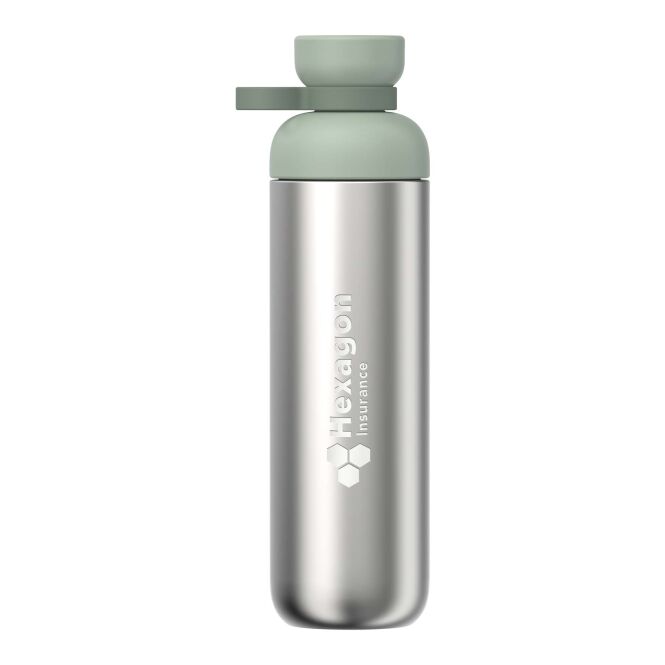 Mitarbeitergeschenk Trinkflasche Mepal Vita – salbei – mit 48h Express-Druck 900ml Edelstahl-Gefäß für Firmen-Einsätze