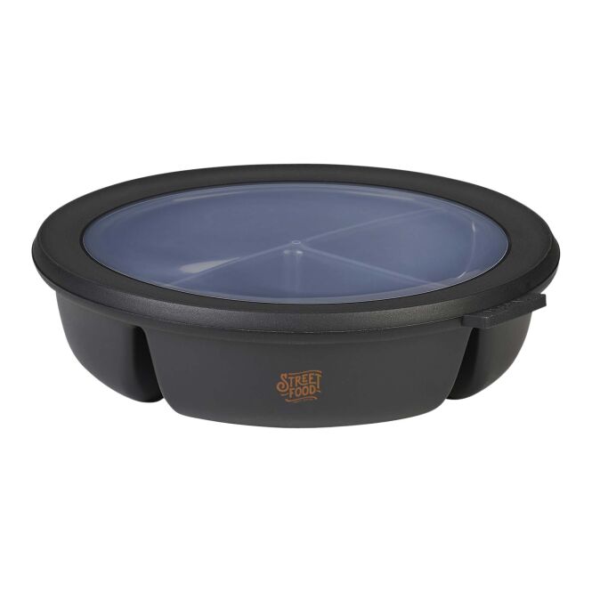 Mitarbeitergeschenk Bento-Box Mepal Cirqula – schwarz – mit 48h Express-Logodruck 1000ml Mehrwegbehälter für Firmen-Catering