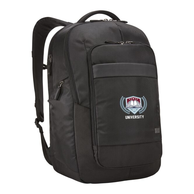 Mitarbeitergeschenk Notion Laptop-Rucksack 17,3 Zoll – schwarz – mit Logo bedruckt 48h Express-Druck für das Mitarbeiter-Onboarding