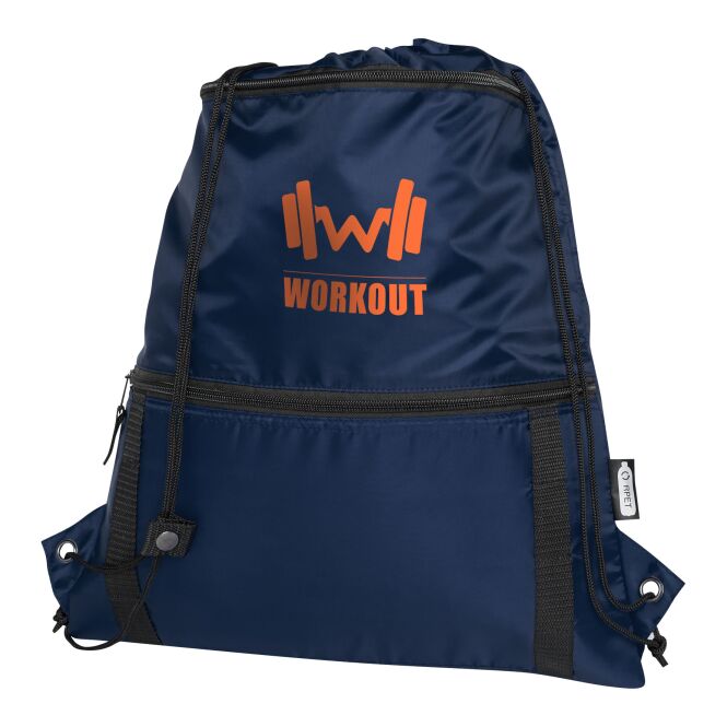 Mitarbeitergeschenk Sportbeutel Adventure – navy – mit 48h Express-Logodruck 9L isoliertes Bodenfach nachhaltiges Accessoire