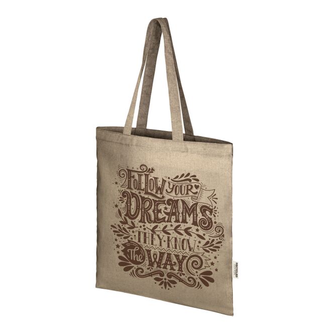 Werbeartikel Tragetasche Pheebs – natur – mit 48h Express-Logodruck 150g/m² Recycling-Mix Aware-Tracer 5kg nachhaltige Stofftasche