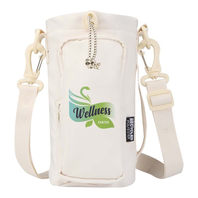 Mitarbeitergeschenk Tasche Trip Aware 2l – elfenbeinweiss – mit 48h Express-Logodruck 290D-Twill-rPET-Tragetasche nachhaltige Reiseausrüstung