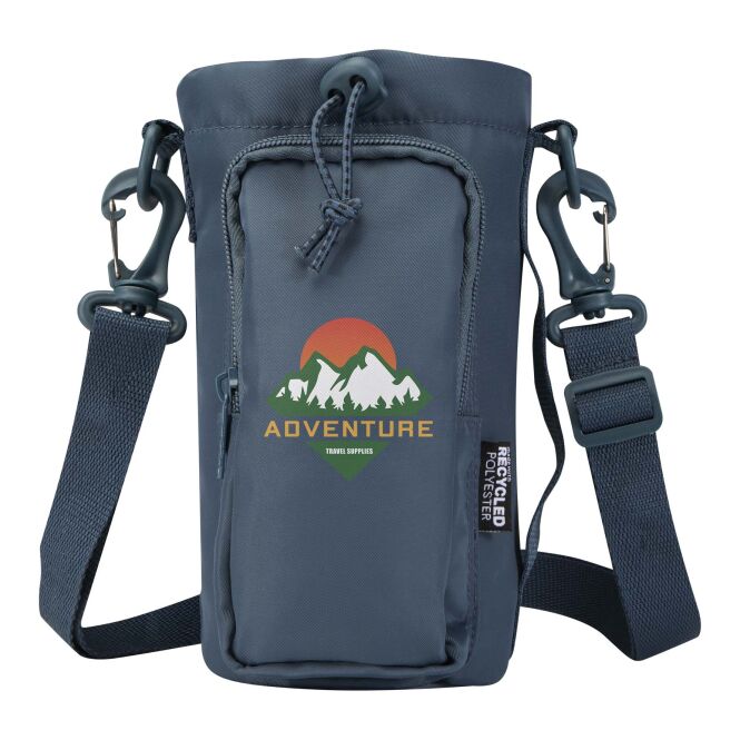 Firmengeschenk Reisetasche Trip Aware 2L – blau – mit 48h Express-Logodruck 290D rPET 2l Kapazität nachhaltiges Reise-Accessoire