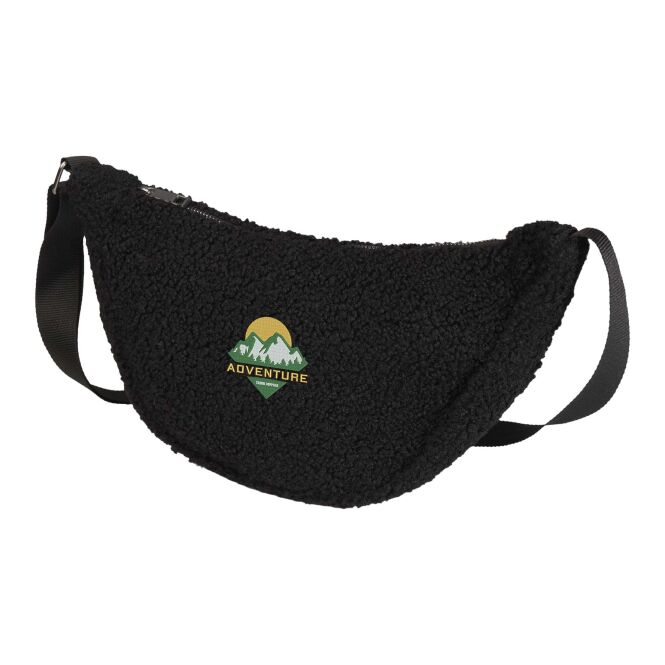 Firmengeschenk Gürteltasche Bear 3L – schwarz – mit Logodruck 100% GRS-recyceltes Polyester für nachhaltiges Accessoire für CSR-Promotions