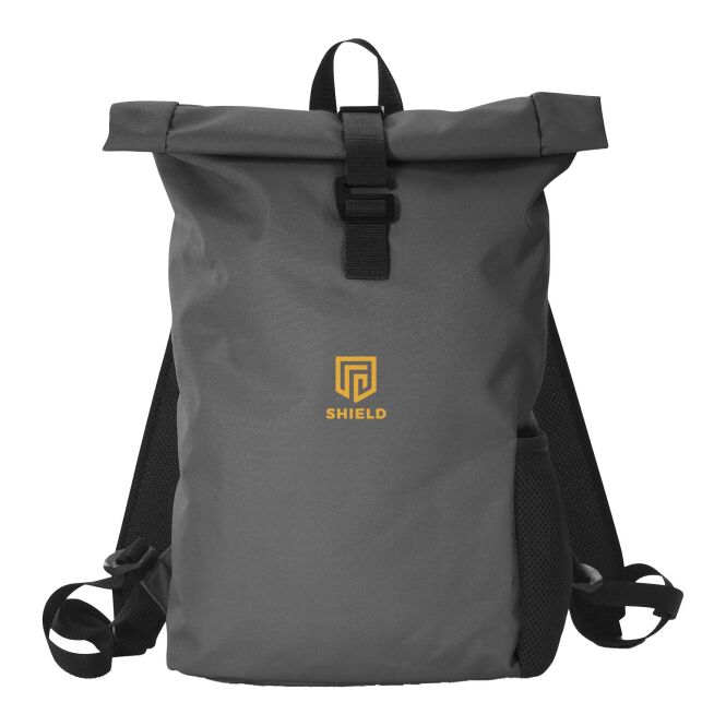 Premium-Werbeartikel Rucksack Citizen Green Vanguard – grau – mit 48h Express-Logodruck 100% rPET 58x37x9,5cm nachhaltige Tasche