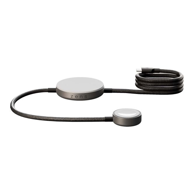 Firmengeschenk Wireless Charger Zens Pro 2 – schwarz – mit Logo bedruckt 48h Express-Druck 15W Qi2-zertifiziert für das Homeoffice