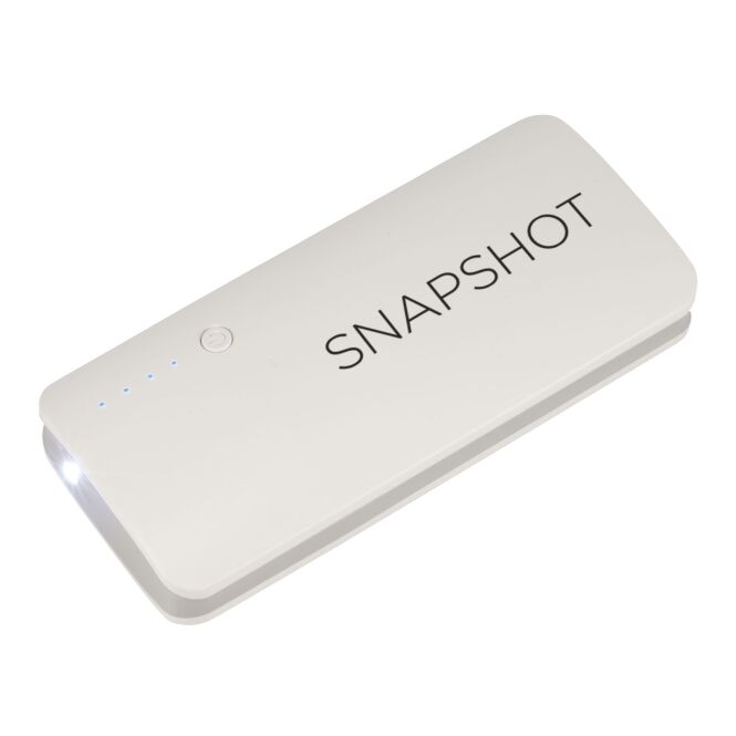 Firmengeschenk Powerbank Spare 10000 mAh – weiss – mit Logo bedruckt 48h Express-Druck 10000 mAh Kapazität für das Mitarbeiter-Onboarding