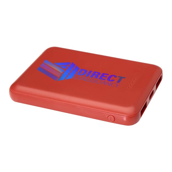 Werbeartikel Asama Powerbank 5000 mAh – brick – mit Logo bedruckt 48h Express-Druck 10W USB-C nachhaltig für den Büroalltag
