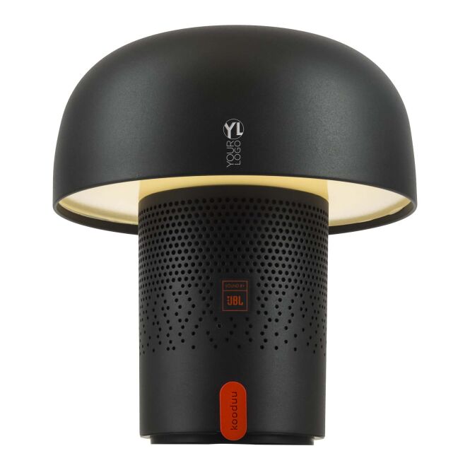 Firmengeschenk Bluetooth Lautsprecher Kooduu Sensa Play – anthrazit – mit Logo bedruckt 48h Express-Druck 10W USB-C für das Mitarbeiter-Onboarding