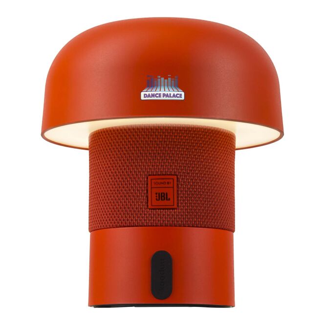 Technik-Werbemittel Kooduu Sensa Play Mini JBL Lautsprecher – orange – mit Logo bedruckt 48h Express-Druck Bluetooth 5.3 10W für Firmen-Events