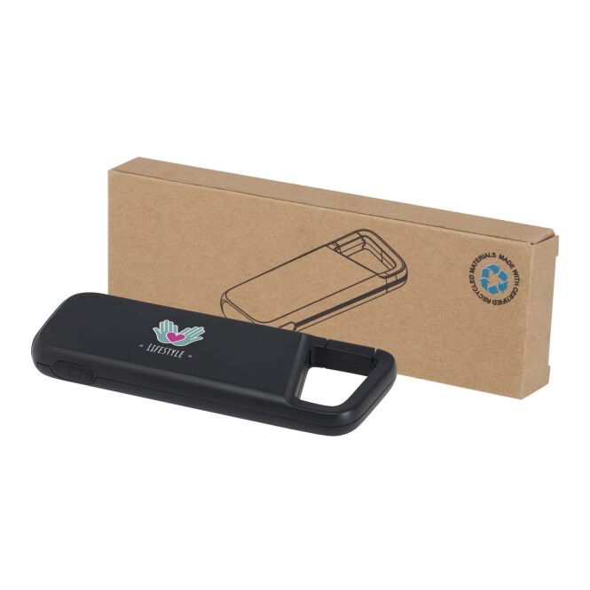 Premium-Werbeartikel Powerbank Alkes 5.000 mAh 12W – schwarz – mit Logo bedruckt 48h Express-Druck nachhaltig für das Mitarbeiter-Onboarding