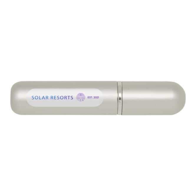 Werbeartikel Parfümflasche Filla – silber – mit 48h Express-Druck 5 ml Fassungsvermögen ideal für Messen & Events