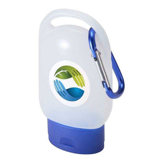 Mitarbeitergeschenk Seife Squeeky – blau – mit 48h Express-Druck, Zitrusduft, 30 ml, ideal für Messen & Events