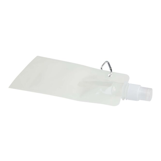 Werbeartikel Sipzy faltbare Wasserflasche – weiss – mit 48h Express-Druck 480 ml Kunststoff auslaufsicher für Outdoor-Events