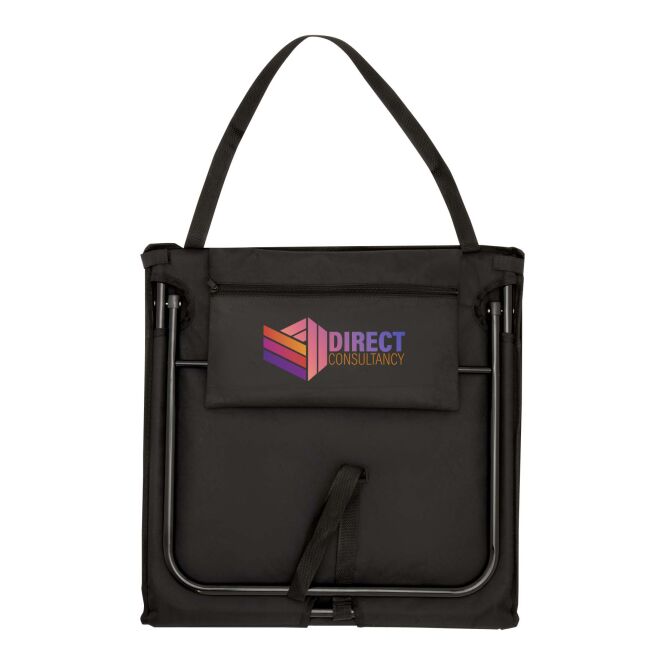 Firmengeschenk Serene Strandliege – schwarz – mit Logo bedruckt 48h Express-Druck für Outdoor-Events und Sommer-Promotions