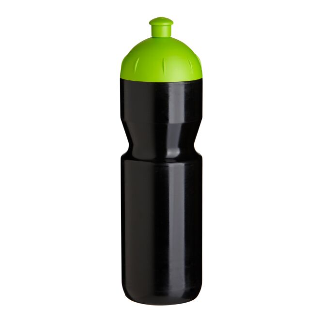 Werbeartikel Sportflasche Bulb B1.GREEN – schwarz – mit Logo bedruckt 750 ml nachhaltig aus biobasiertem Kunststoff für Sportevents