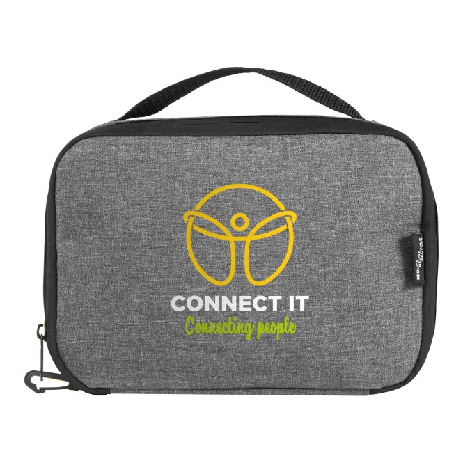 Mitarbeitergeschenk Tasche Ross – heather grau – mit 48h Express-Logodruck 1l GRS-recyceltes rPET nachhaltiger Organizer für CSR