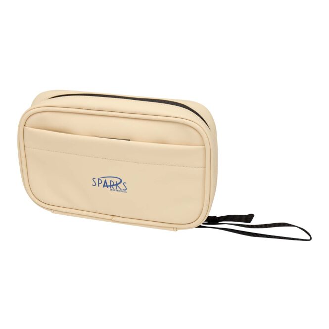 Mitarbeitergeschenk Tech-Tasche Resi Plus GRS – oatmeal – mit 48h Express-Logodruck 1L aus recyceltem Material Travel Organizer