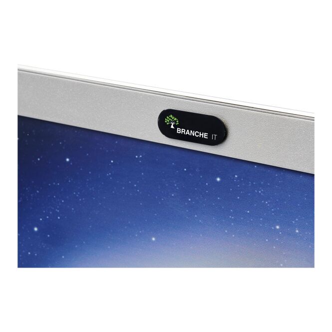 Streuartikel Webcam Cover Hide – schwarz – mit Logo bedruckt 48h Express-Druck für Datenschutz-Kampagnen