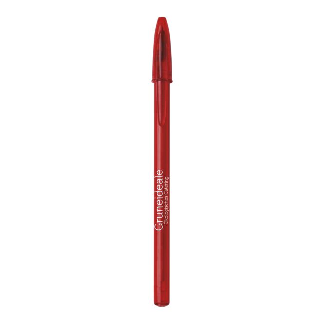 Werbeartikel BIC Style Kugelschreiber – rot – mit Logo bedruckt als Messe-Giveaway für den Büroalltag