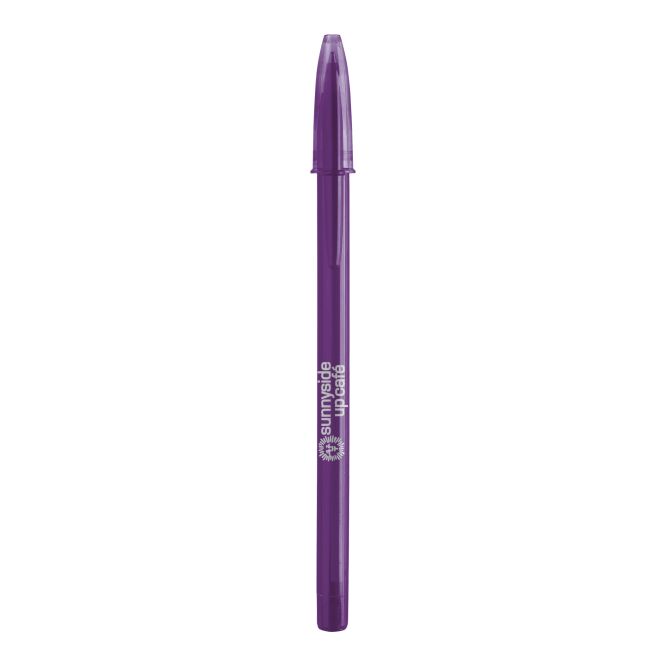 Werbeartikel BIC® Style Kugelschreiber – violett – mit Logo bedruckt für den Büroalltag