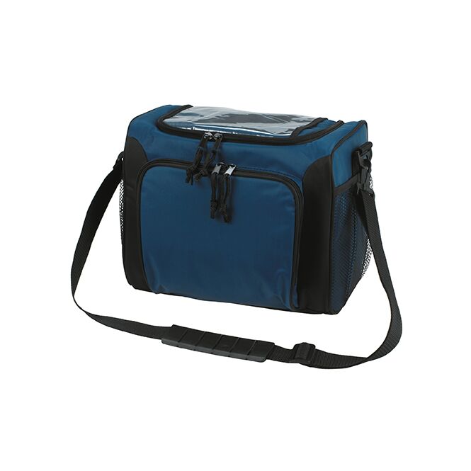 Firmengeschenk Kühltasche HALFAR SPORT – marineblau – mit Logodruck, 2-Wege-Reißverschluss, für den einheitlichen Firmenauftritt