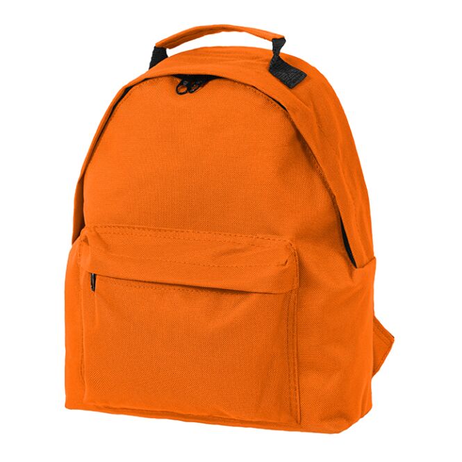 Firmengeschenk Rucksack HALFAR® KIDS – orange – mit Logodruck, gepolsterte Gurte, kompakter Schulranzen für Events