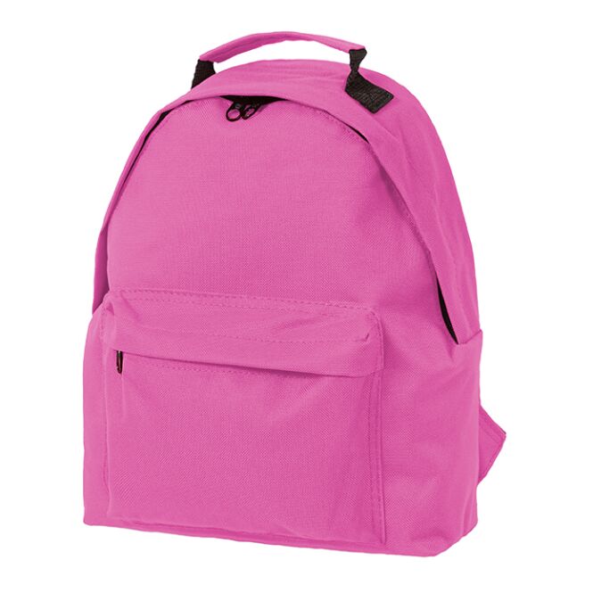 Mitarbeitergeschenk Rucksack HALFAR® KIDS – pink – mit Logodruck – gepolsterte Tragegurte praktischer Sportbeutel für Firmen
