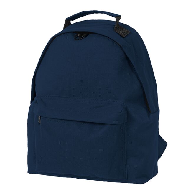 Firmengeschenk Rucksack HALFAR® KIDS – marineblau – mit Logodruck, gepolsterte Gurte, idealer moderner Tagesrucksack für Events