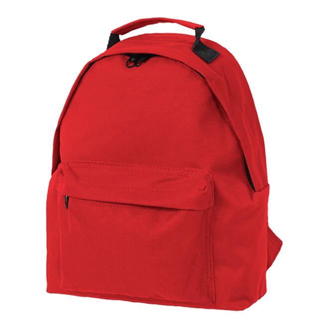Mitarbeitergeschenk Rucksack HALFAR® KIDS – rot – mit Logo bedruckt, praktischer Sportbeutel für Firmen-Events