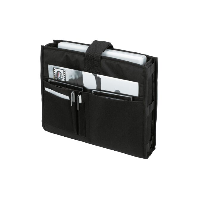 Mitarbeitergeschenk Laptoptasche Halfar – schwarz – mit Logodruck gepolstertes Einsteckmodul für Computer perfekt für Firmen