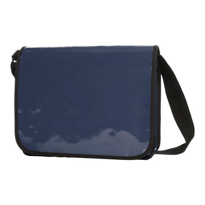 Firmengeschenk Kuriertasche HALFAR® LorryBag® ECONOMY – marineblau – mit Logodruck, Organizer, Schultergurt, Klettverschluss