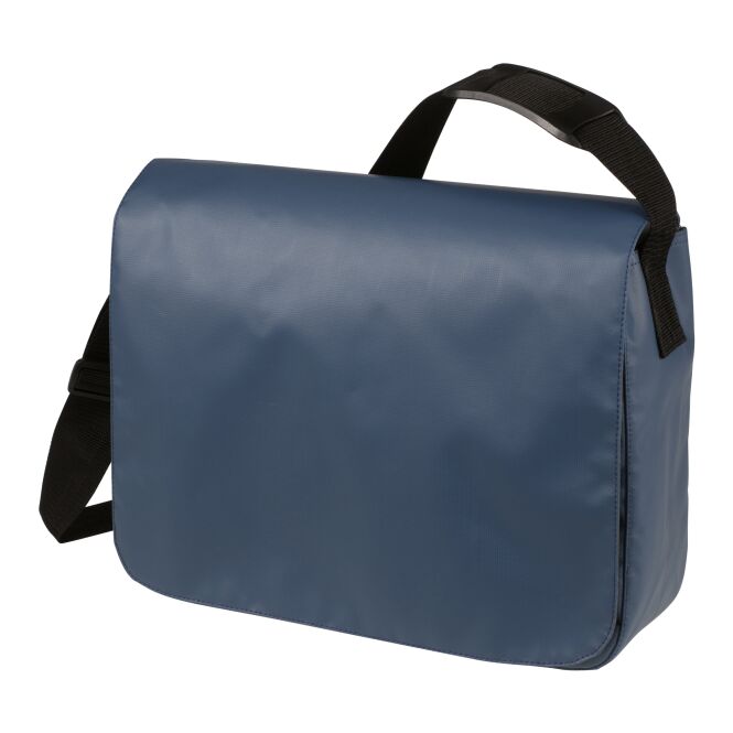 Mitarbeitergeschenk Umhängetasche HALFAR® STYLE – marineblau – mit Logodruck, Organizer-Elementen & Klettverschluss für Events