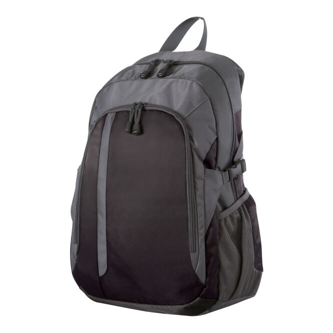 Mitarbeitergeschenk Rucksack HALFAR® GALAXY – schwarz – mit Logodruck, großes Hauptfach, ideal für den Firmenauftritt