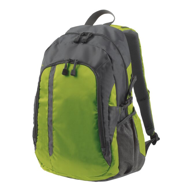 Firmengeschenk Rucksack HALFAR GALAXY – grün – mit Logodruck, gepolsterte Schultergurte, praktischer Daypack für Events