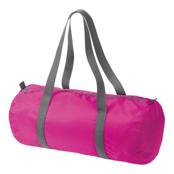 Firmengeschenk Sporttasche HALFAR® CANNY – pink – mit Logodruck geräumiges Hauptfach, ideal für den Firmenauftritt