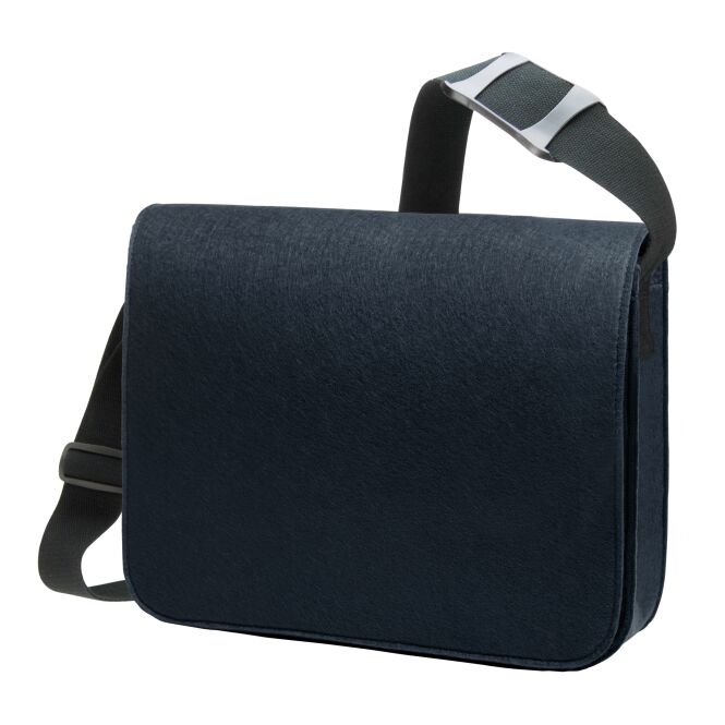 Firmengeschenk Kuriertasche HALFAR ModernClassic – marineblau – mit Logodruck, Organizer, Schultergurt, perfekte Umhängetasche für Messen