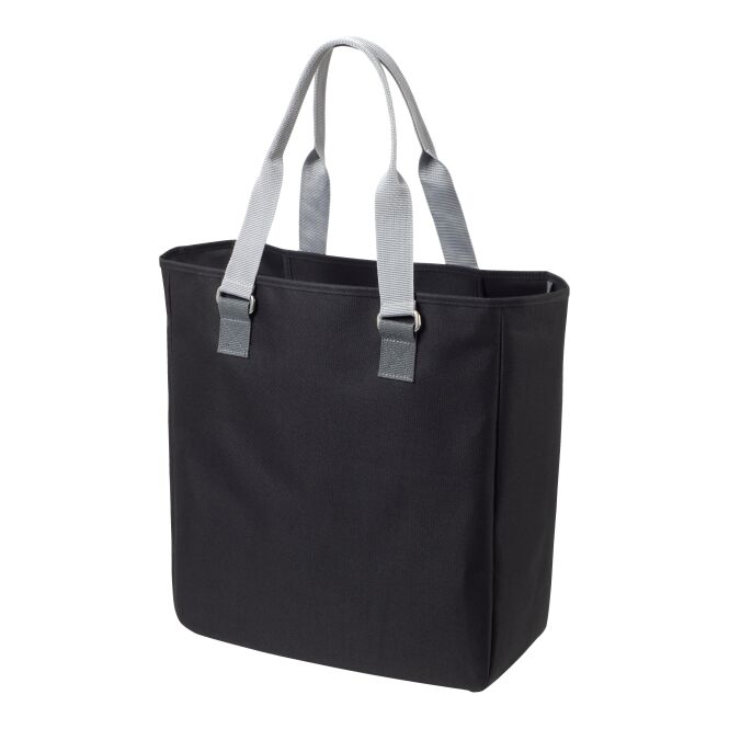 Firmengeschenk Shopper HALFAL SOLUTION – schwarz – mit Logodruck, großer Organizer für Messen & Events