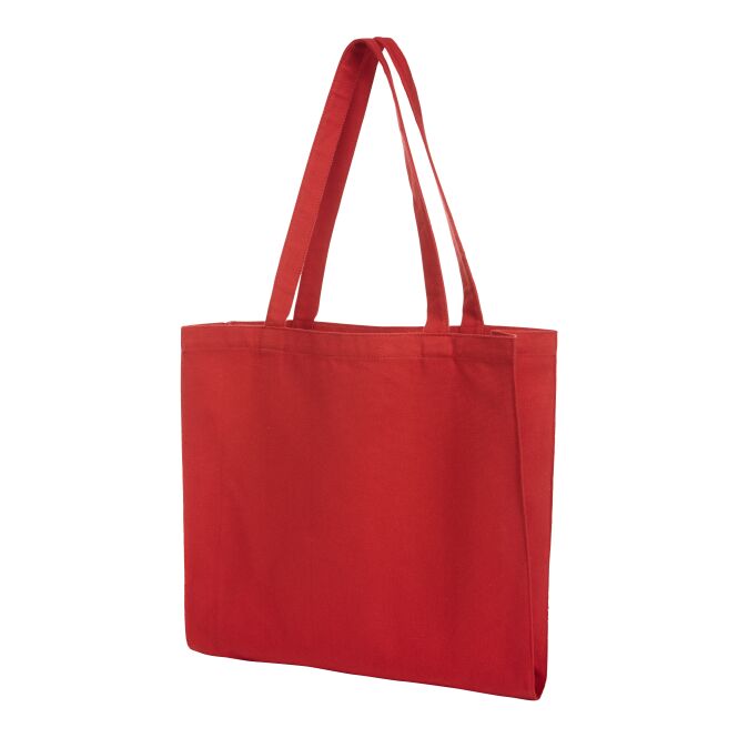 Kundengeschenk Shopper HALFAR® MALL – rot – mit Logodruck hochwertige Baumwolltasche schwerer Qualität für Messen & Events