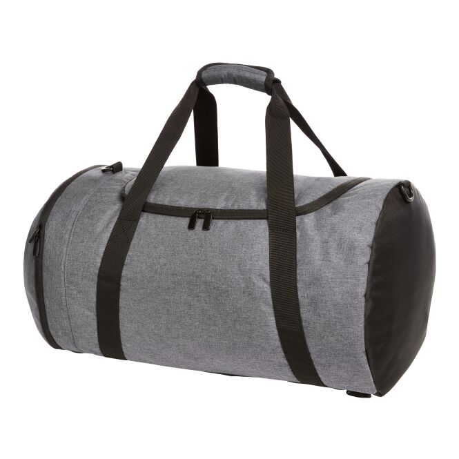 Mitarbeitergeschenk Reisetasche HALFAR® Multibag CRAFT – grau – mit Logodruck, multifunktionale Sporttasche für Firmenauftritt