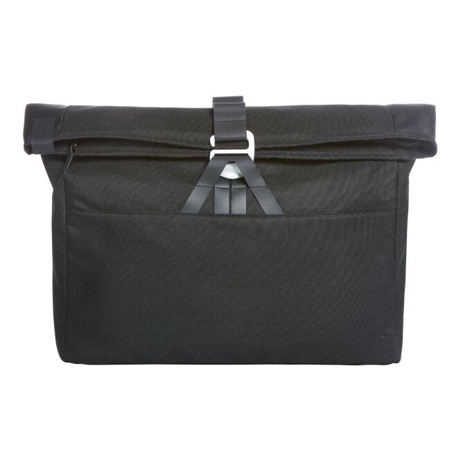 Firmengeschenk Laptoptasche HALFAR LOFT – schwarz – mit Logodruck gepolstert, Notebookfach, perfekt für Firmenauftritt
