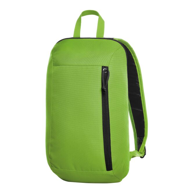 Firmengeschenk Rucksack HALFAR® FLOW – grün – mit Logodruck gepolstert mit Tragegriff leichter Tagesrucksack für Messen