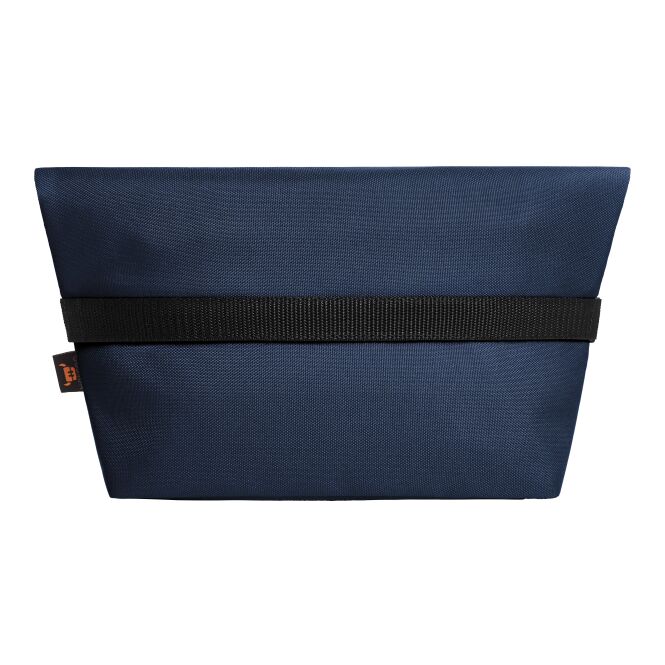 Mitarbeitergeschenk Kühltasche HALFAR FLOW – marineblau – mit Logodruck, gepolstertes Hauptfach, ideale Kühltasche für Events