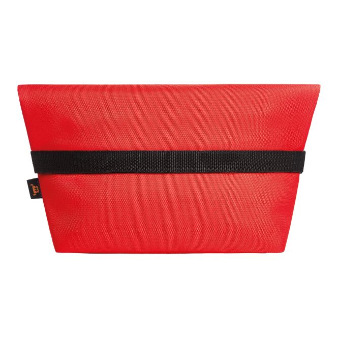 Mitarbeitergeschenk Kühltasche HALFAR® FLOW – rot – mit Logodruck, großes gepolstertes Hauptfach für Firmen-Events