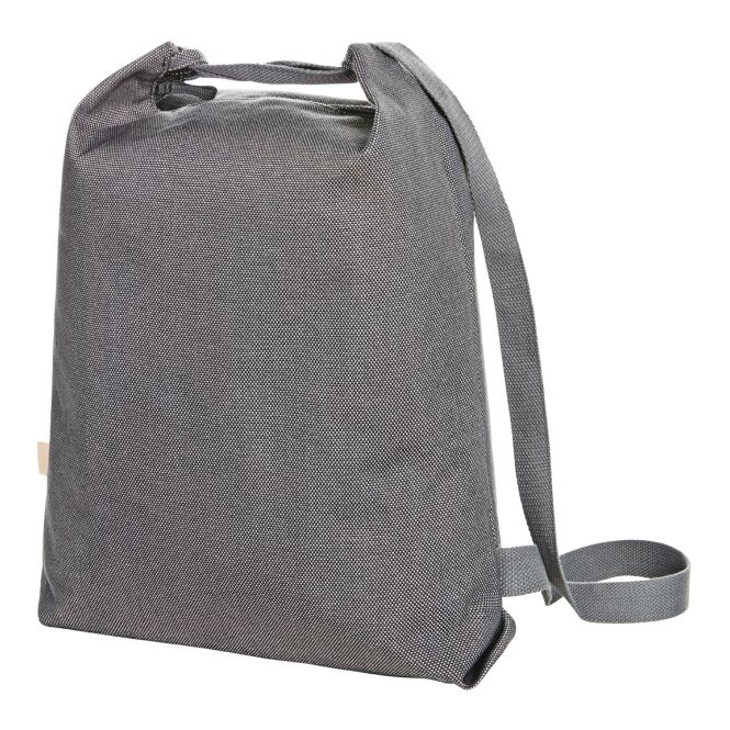 Firmengeschenk Multibag Halfar LOOM – grau – mit Logodruck, Rucksack-Funktion, idealer Messe-Werbeartikel für Firmenauftritte