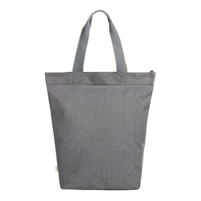 Firmengeschenk Shopper HALFAR® LOOM – grau – mit Logodruck robuster Tasche für den einheitlichen Firmenauftritt