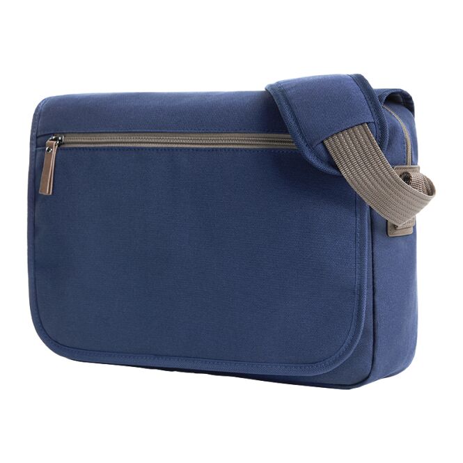 Firmengeschenk Umhängetasche HALFAR® COUNTRY – marineblau – mit Logodruck gepolstertes Tabletfach ideal für Messen & Events