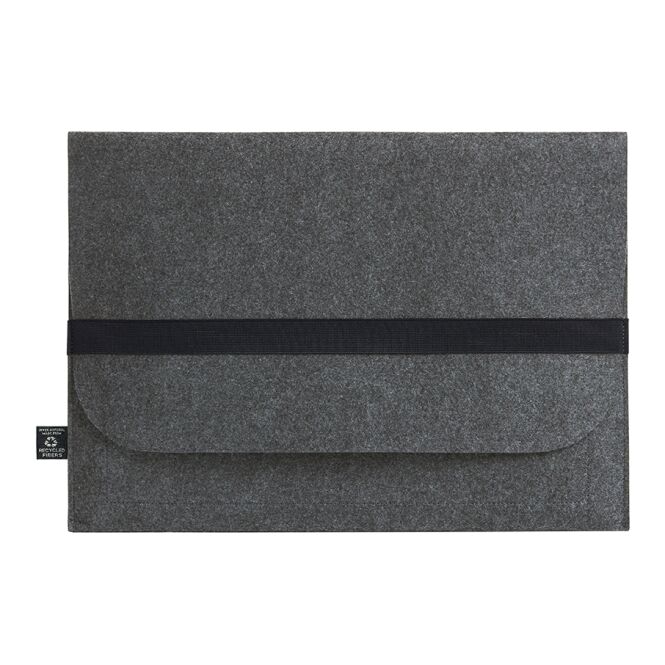 Mitarbeitergeschenk Laptoptasche HALFAR ModernClassic – anthrazit – mit Logodruck hochwertige Filzhülle für den Firmenauftritt